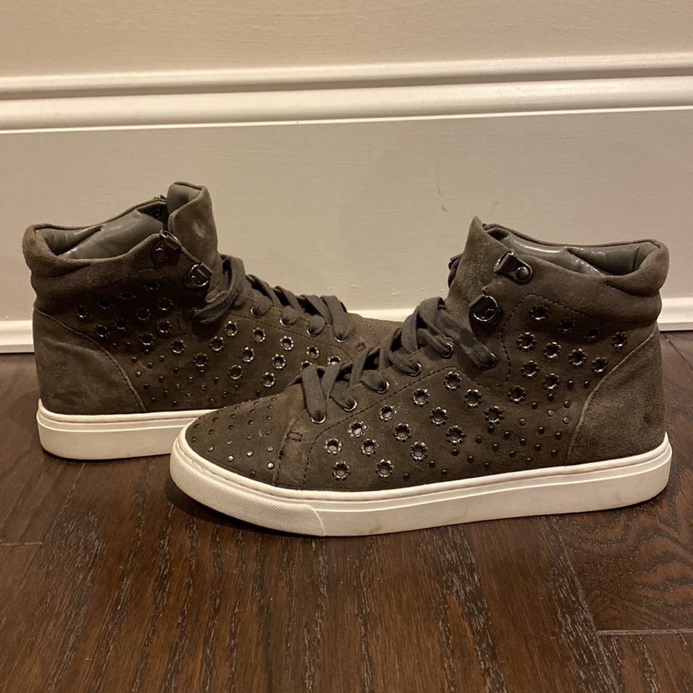BLACK and GRAY - Vince Camuto high top fashion sneakers